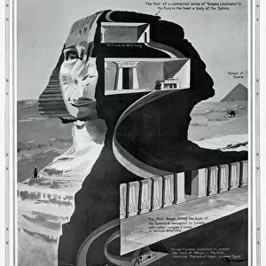 The hollow head of the Sphinx, Egypt