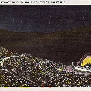 Hollywood Bowl by night, Los Angeles, California, USA