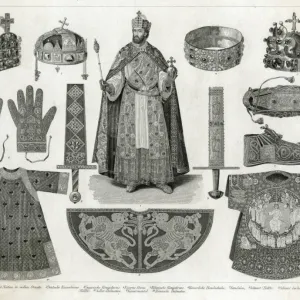 Holy Roman Emperor with costume items