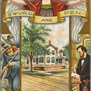 The Home of Abraham Lincoln - Postcard
