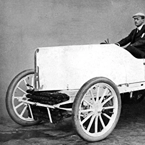 The Hon C. S. Rolls in his racing car