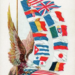 In Honour Bound - Patriotic postcard - WW1