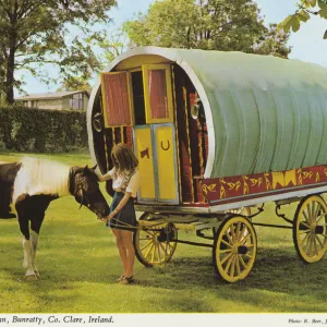 Horse-drawn Caravan, Bunratty, County Clare, Ireland