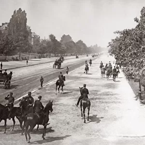 Horses and riders, Bois du Boulogne, Paris, c. 1890