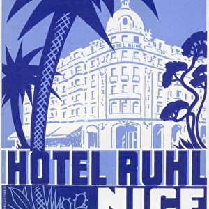 Hotel Ruhl luggage label