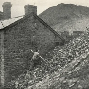 House and slag heap near Swansea