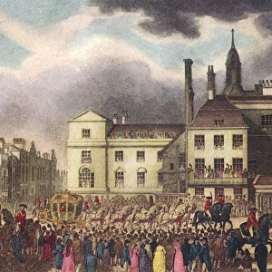 Houses of Parliament with Royal procession, 1804