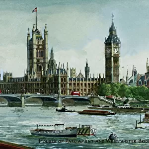 Houses of Parliament and Westminster Bridge, London