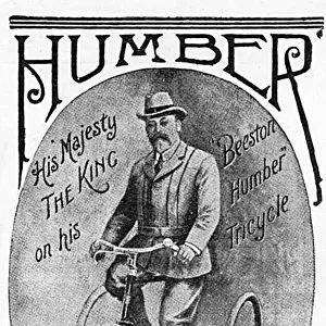Humber cycles advertisement featuring Edward VII, 1902