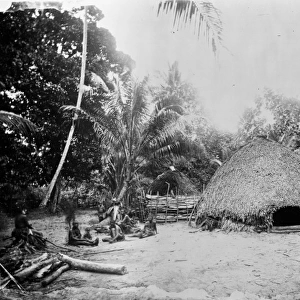 Hut at village, Admiralty Islands