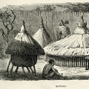 Huts of Ovambo people
