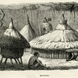 Huts of Ovambo people