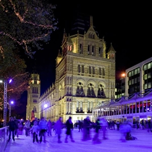 The ice rink at the Natural History Museum, London