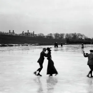 Ice skating in Winter