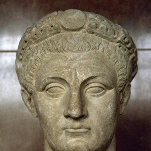 Idealized bust of emperor Claudius (10 BC-54 AD). Marble