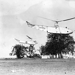 Igor Sikorsky at the controls of the Sikorsky VS-300 (front)
