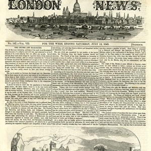 Illustrated London News cover, 12th July 1845