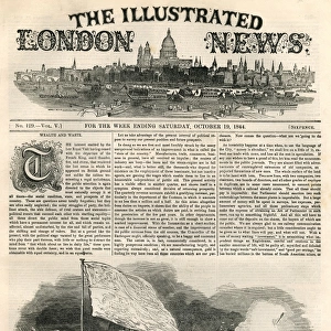 Illustrated London News cover, 19th October 1844