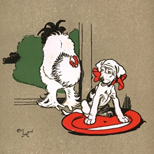 Illustration by Cecil Aldin, Puppy Tails