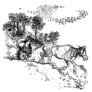 Illustration, The Fox and the Horse