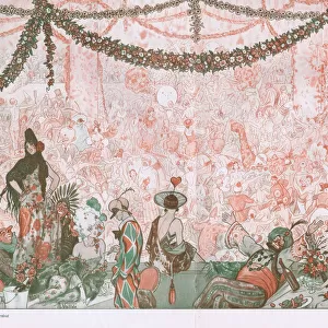 Illustration from Reigen Magazine Germany showing a carnival
