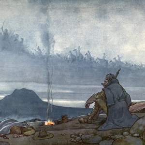Illustration, A Song of the English, Campfire