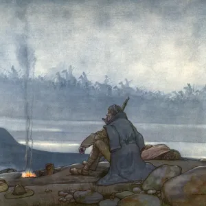 Illustration, A Song of the English, Campfire