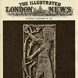 ILN cover 1957, Assyrian ivory carving at Nimrud