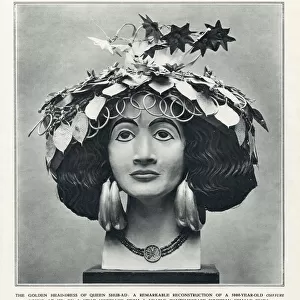 ILN cover - Golden head-dress of Queen Shub-ad
