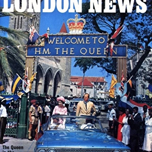 ILN front cover. Queen Elizabeth II in the West Indies