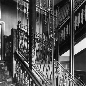 IMechE: original staircase and electric lift, 1899