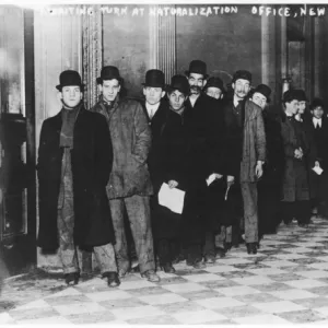 Immigrants arriving at Ellis Island, New York