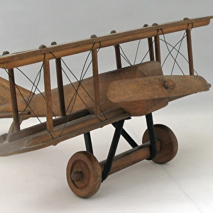 Imperial German biplane, wooden model, WW1