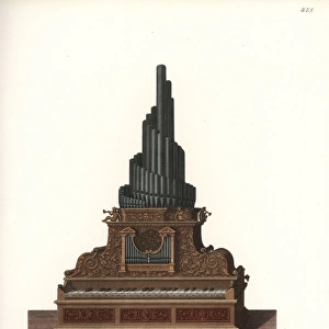 Imperial-style upright portable organ by Peter Floetner