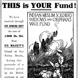 Indian Muslim Soldiers Widows & Orphans Fund, WW1