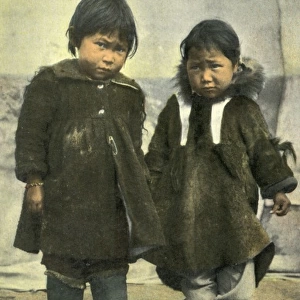 Indigenous Alaskan Inuit children