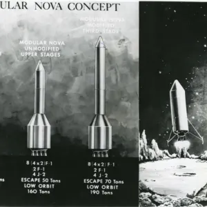 An infographic dated 26 May 1961 of NASA?s proposed Nov?