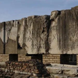 Inscription. Roman Forum. Rome. Italy