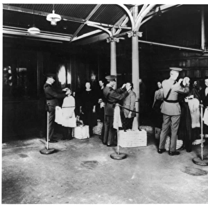 Inspection of immigrants at Ellis Island, America
