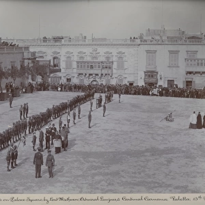 Inspection of scout troops, Valletta, Malta