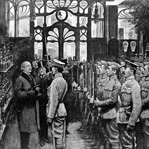 Inspection of Territorials at Harrods, London, 1909