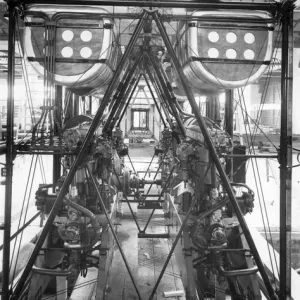 The installation of the four Siddeley Puma engines The installation of the four Siddeley Puma engines