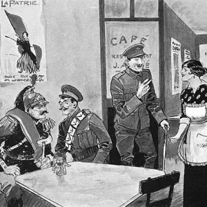 Inter-Allied Fraternisation - Paris Cafe - WW1