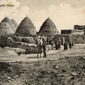 Interesting conical houses near Hama, Syria