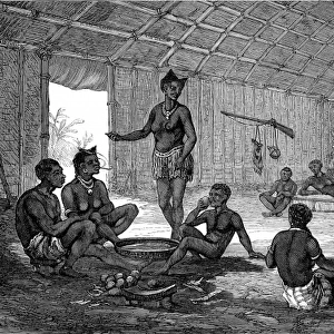 Interior of an Ashanti hut sketched before the 2nd Ashanti W