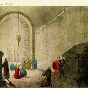 Interior of the Chapel of Mount Calvary, Jerusalem, 1800s