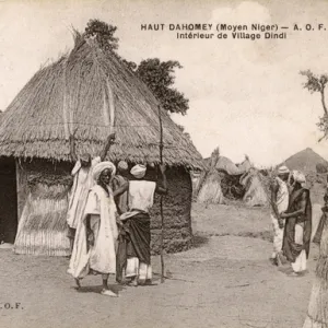 Interior of a Dindi Village, Benin, West Africa