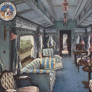 Interior of Her Majestys oppulent Day Compartment