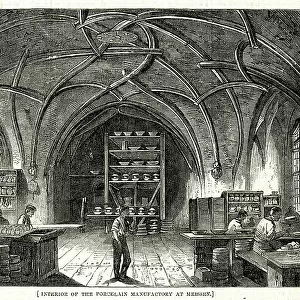 Interior of Meissen Porcelain Factory, Germany