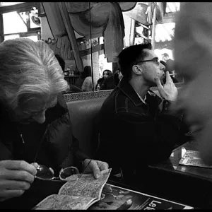 Interior, Paris cafe. France